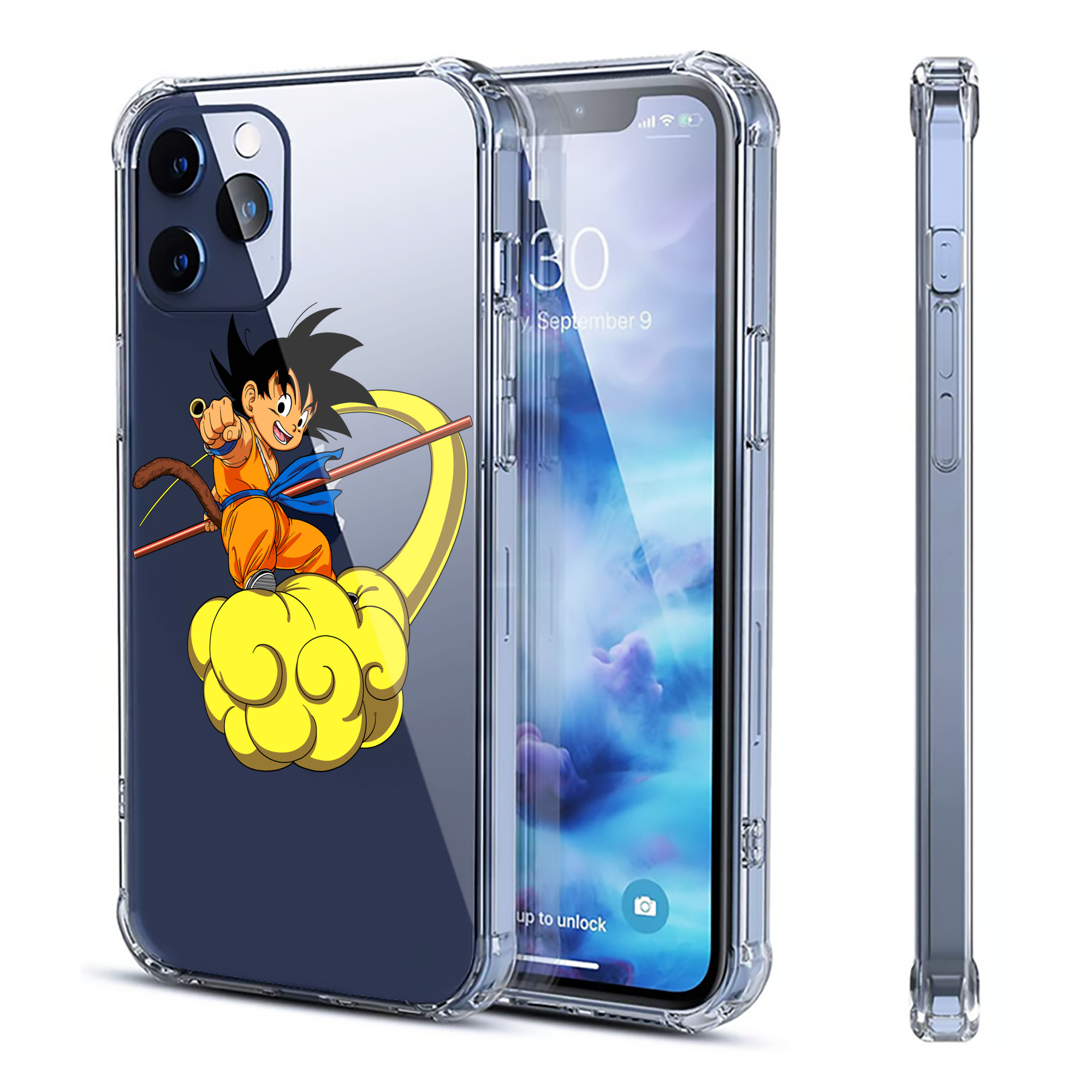 （画像用） ドラゴンボール 孫悟空（そん ごくう）Son Goku カカロット DRAGON BALL Kakarotto 【iPhone 12シリーズ対応】透明スマホケース（クリアソフトケース）